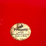 Cendrier rouge, de Gianfranco Frattini, Progetti Italie, années 1970
