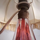 murano lamp glass blown pink Italy 1950 a 60