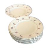Lot de 7 assiettes et un plat Diguoin