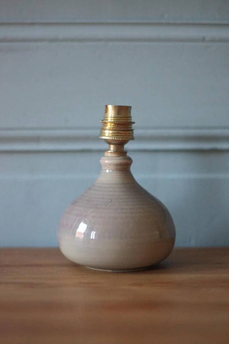 Lampe vintage, lampe grès , lampe à poser, lampe de chevet, poterie