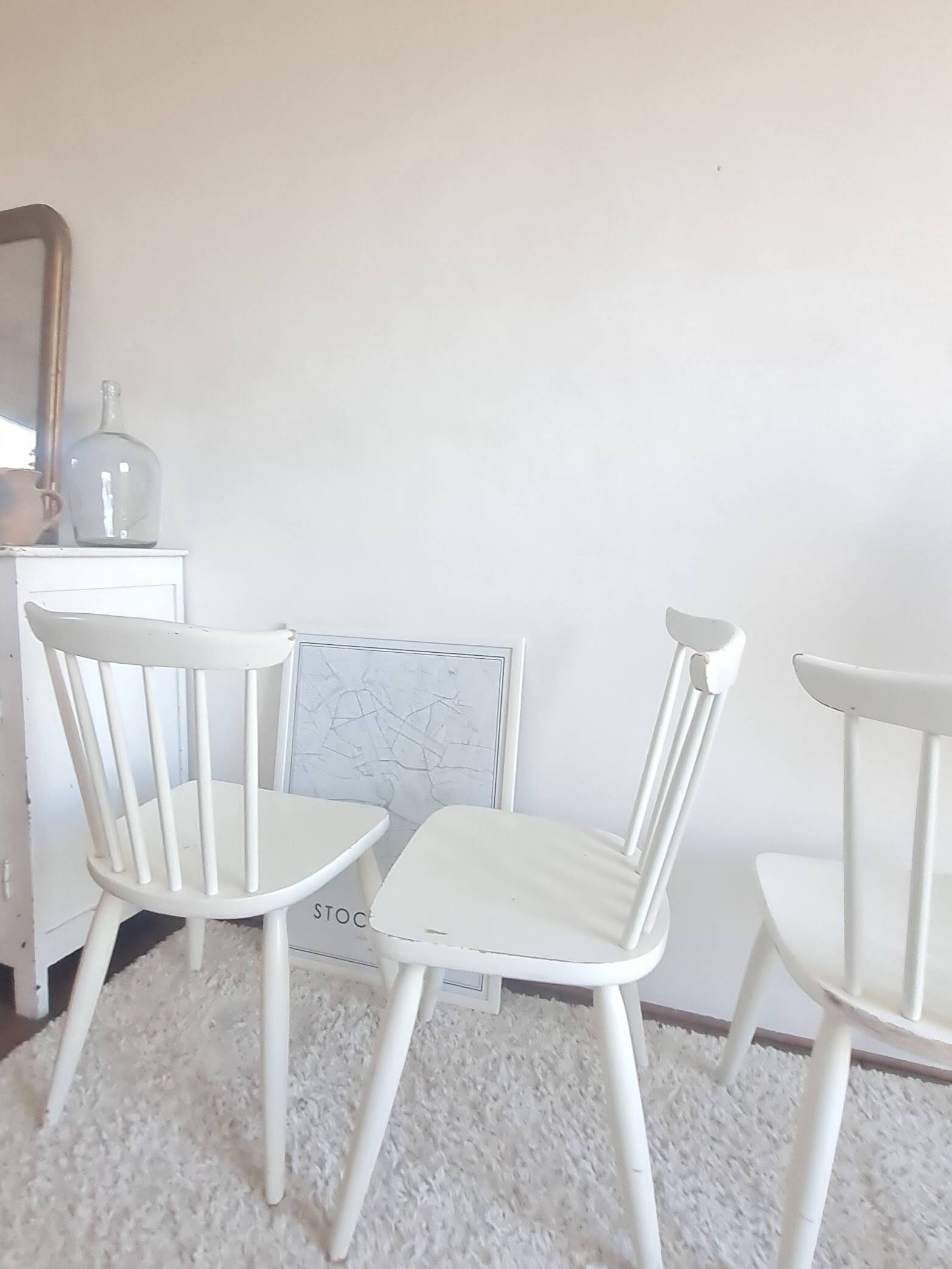 Set of six vintage Scandinavian chairs