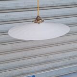 Large white opaline pendant light