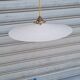 Grande suspension en opaline blanche