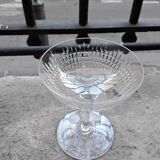 5 Baccarat crystal champagne glasses, Nancy model, before 1936