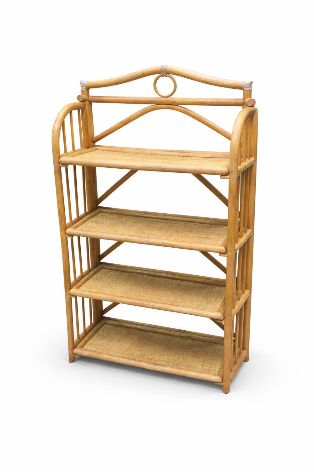 Vintage bamboo shelf – Handmade – Removable trays