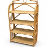 Vintage bamboo shelf – Handmade – Removable trays