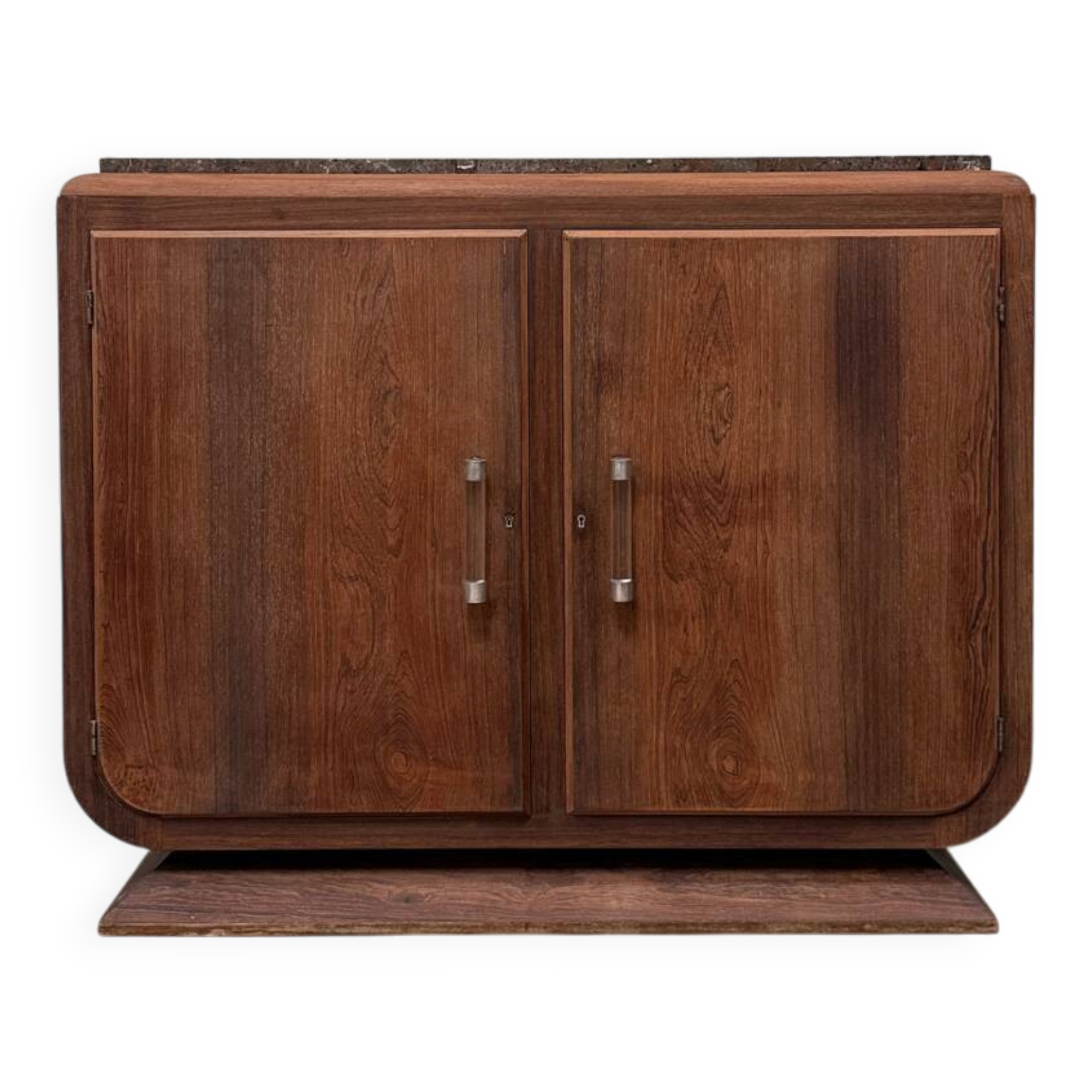 Large Art Deco sideboard in rosewood and marble (renovated)