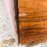 Art Deco chest of drawers in flambé walnut veneer circa 30's/ 40's