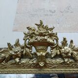 19th century wood and gilded stucco mirror