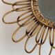1950s rattan sun mirror France