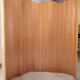 Vintage wooden wavy screen by Baumann