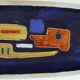 Mid-Century elongated glazed ceramic bowl, Belgium 1960s