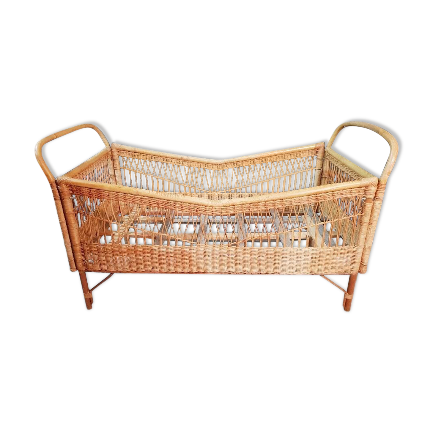 Lit Bebe En Bois Et Rotin Selency