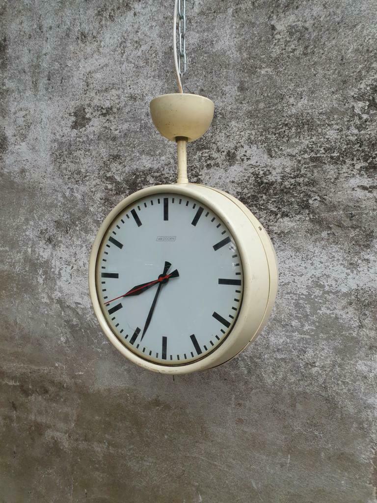 Old school clock double clock from Doorn 60s