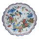 Decorative ceramic bird and cornucopia plate