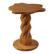 Table d'appoint en pin sculptée à la main, vintage et unique.