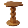 Table d'appoint en pin sculptée à la main, vintage et unique.
