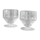 Set de 2 verres à pied, ciselé, art déco