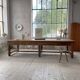Solid walnut farmhouse castle table 1900 XXL