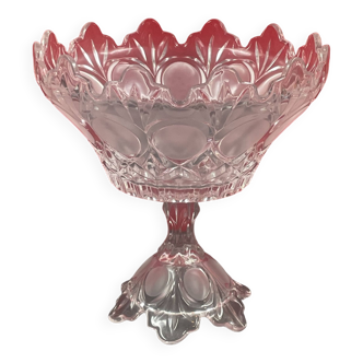 Centre de table, coupe en verre moulé