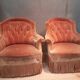 Paire de fauteuils crapaud