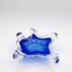 Cup Josef Hospodka Chribska Cristal Bleu Cobalt White Trim 24cm