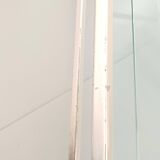 Rectangular Engraved Crystal and White Metal Coffee Table with a Lower Shelf
