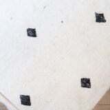 Housse de pouf Berbère Béni Ouarain à losanges noirs et blancs