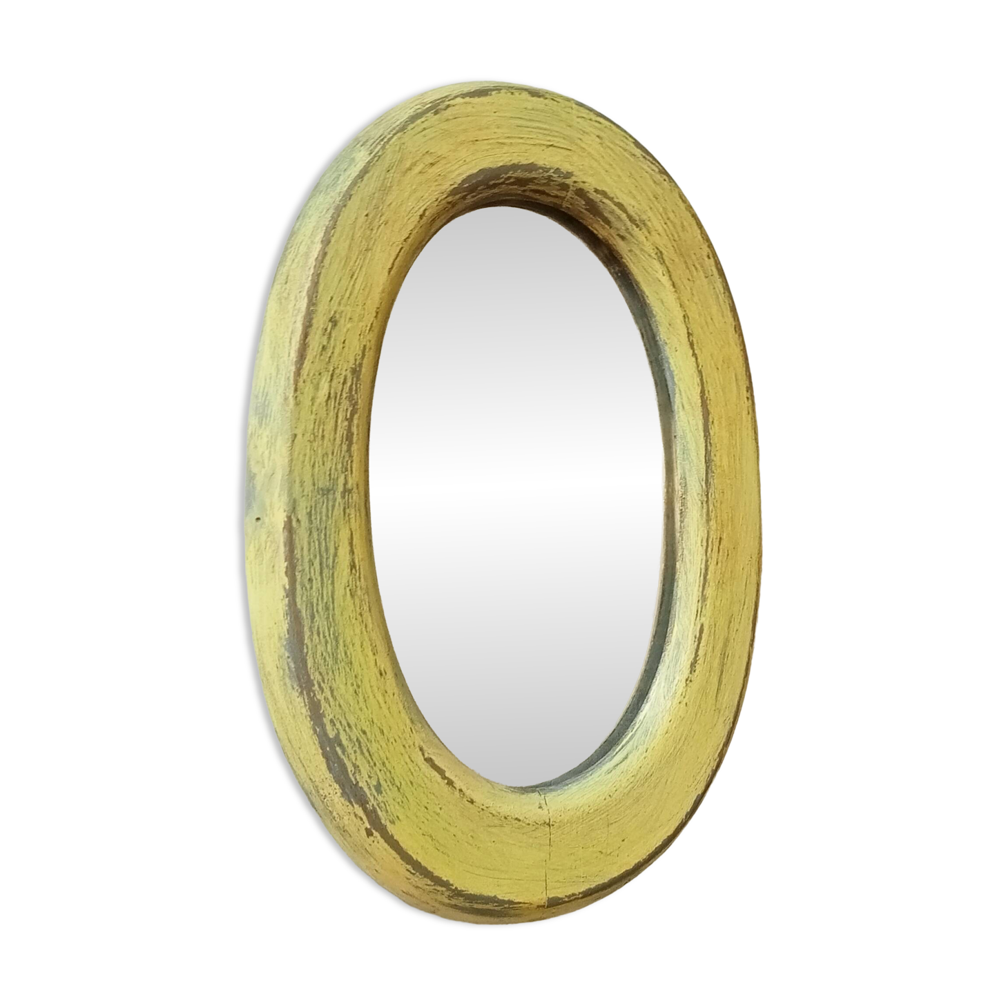 Small antique oval mirror