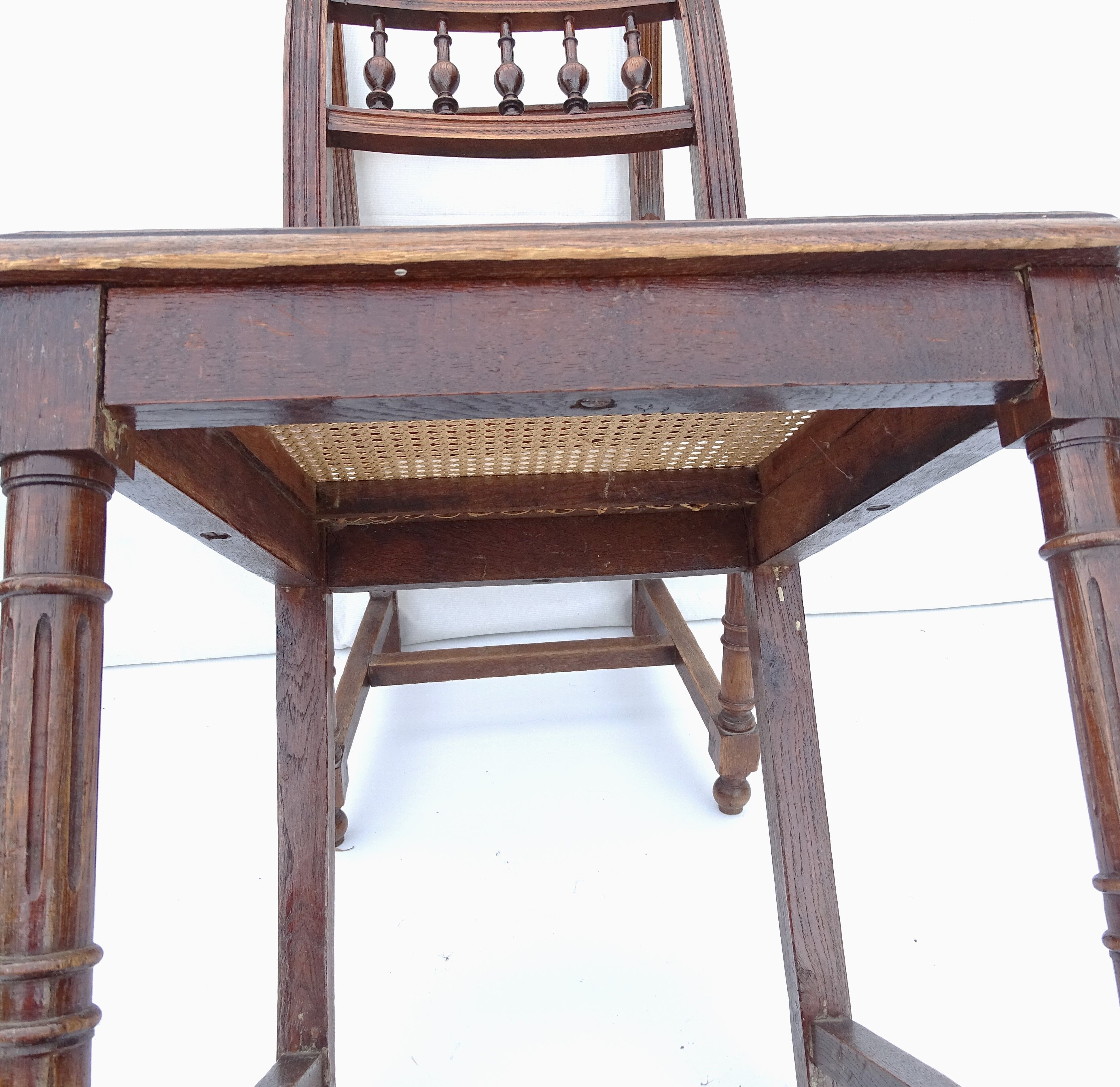 Set of 6 canned chairs