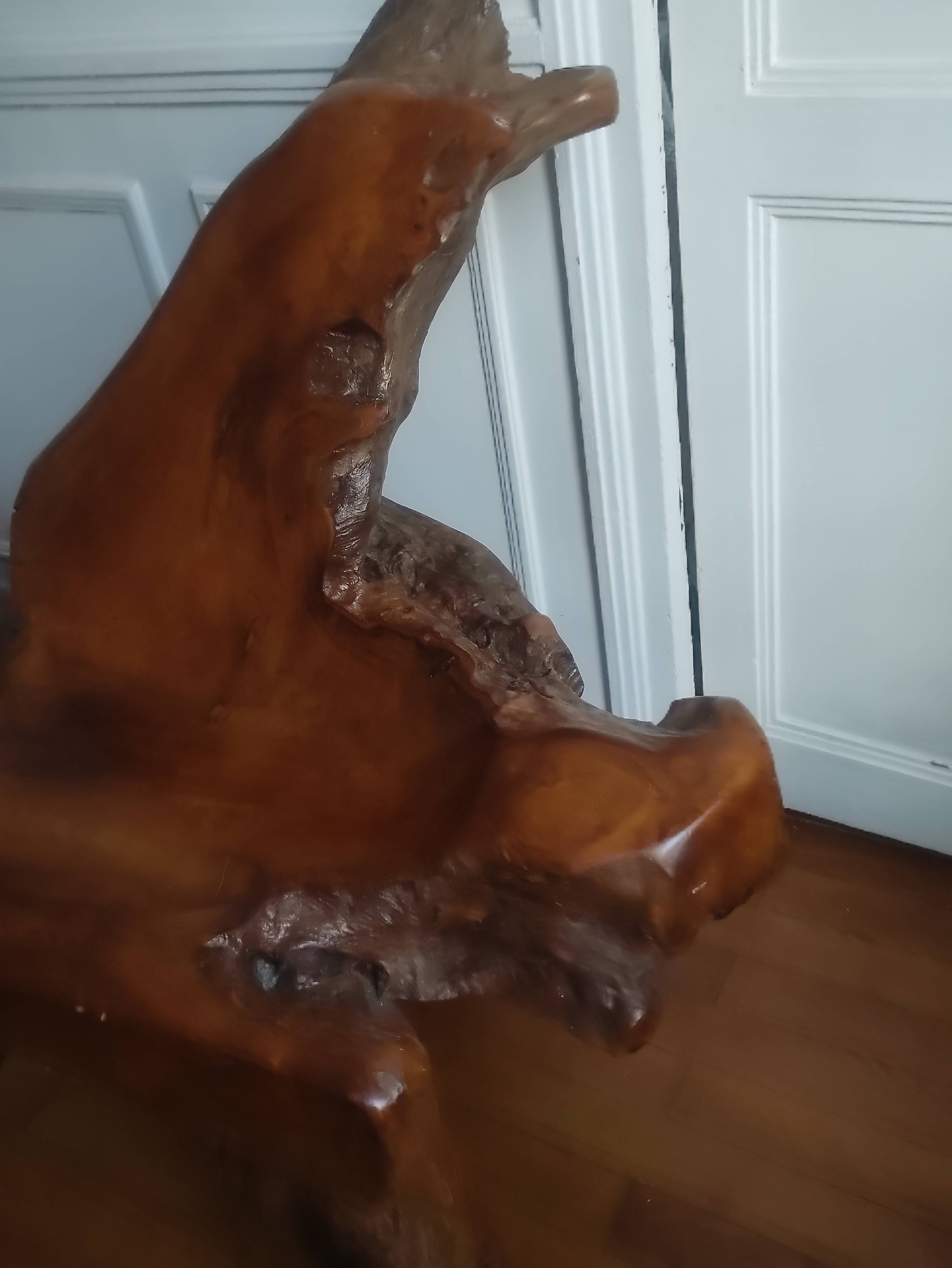 Exotic wood armchair