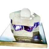 Albano Poli by Poliarte two-tone murano glass wall light, Italy 1970