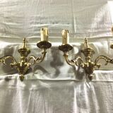 Pair of sconces 2 lights louis XVI style