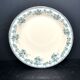 Choisy-le-Roi flat hollow salad decorated with blue and green roses by Hippolyte Boulenger.