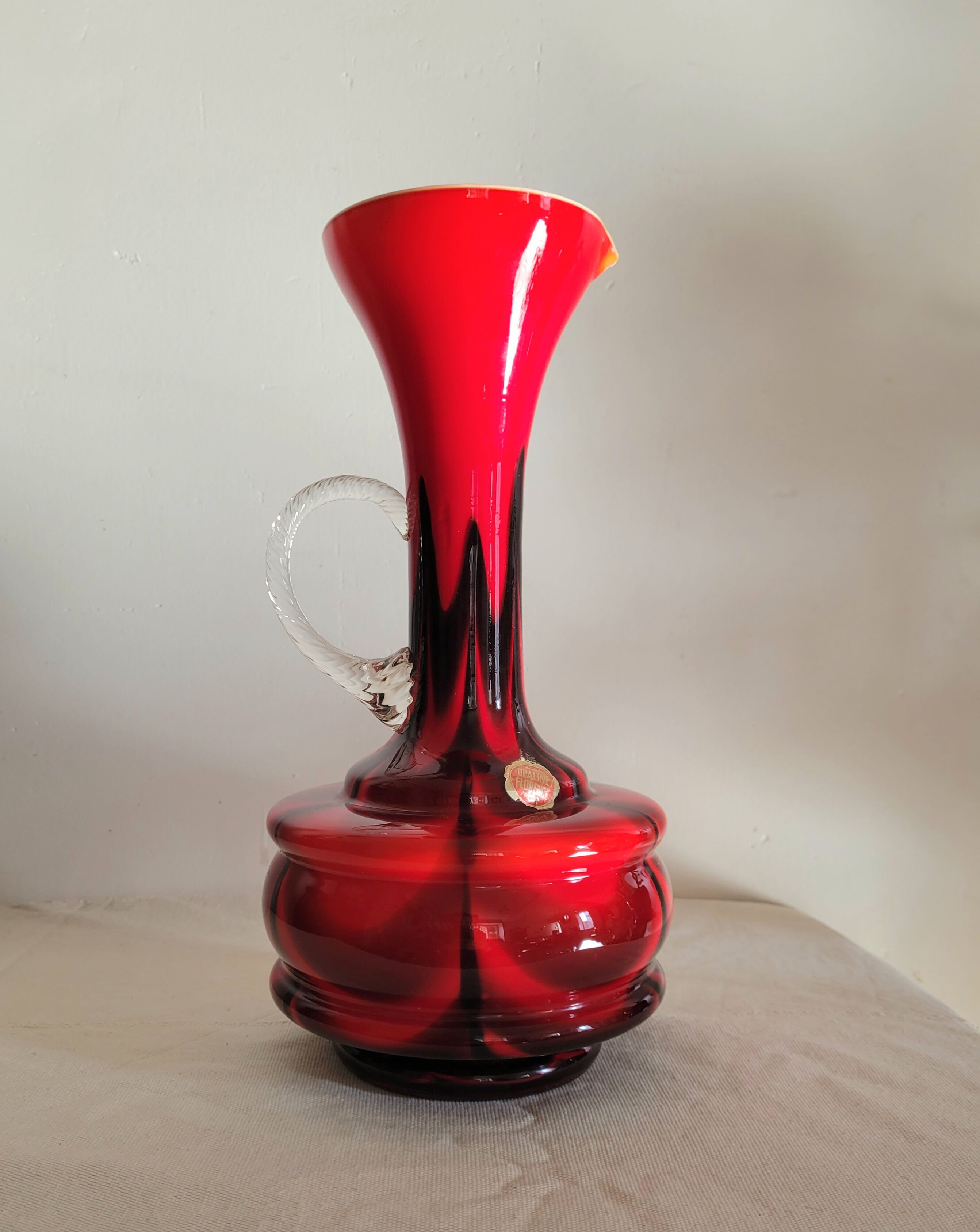 Opaline pitcher Carlo Moretti