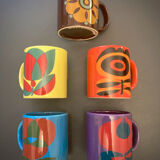 Ensemble de 5 mugs vintage waechtersbach w-germany