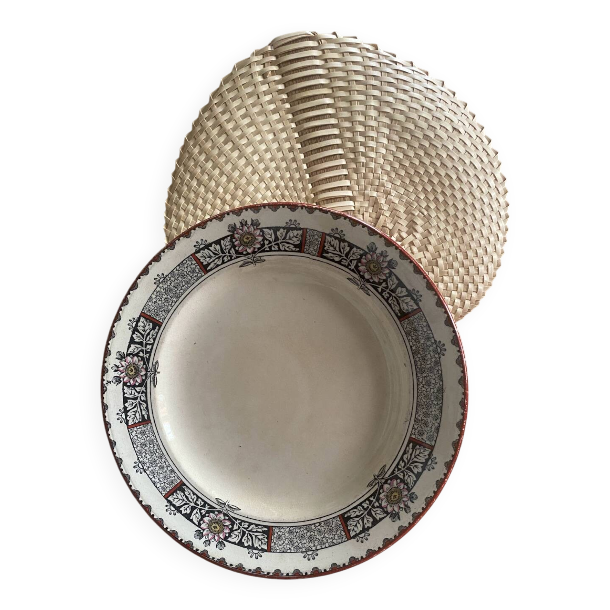 Mounted ironstone plate stamped Wedgwood