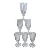 Lot de 6 verres à vin / absinthe xxème