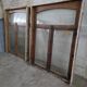 Pair of solid oak windows from the early 20th century.