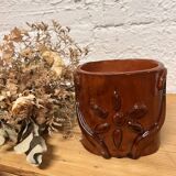 Glazed terracotta vase