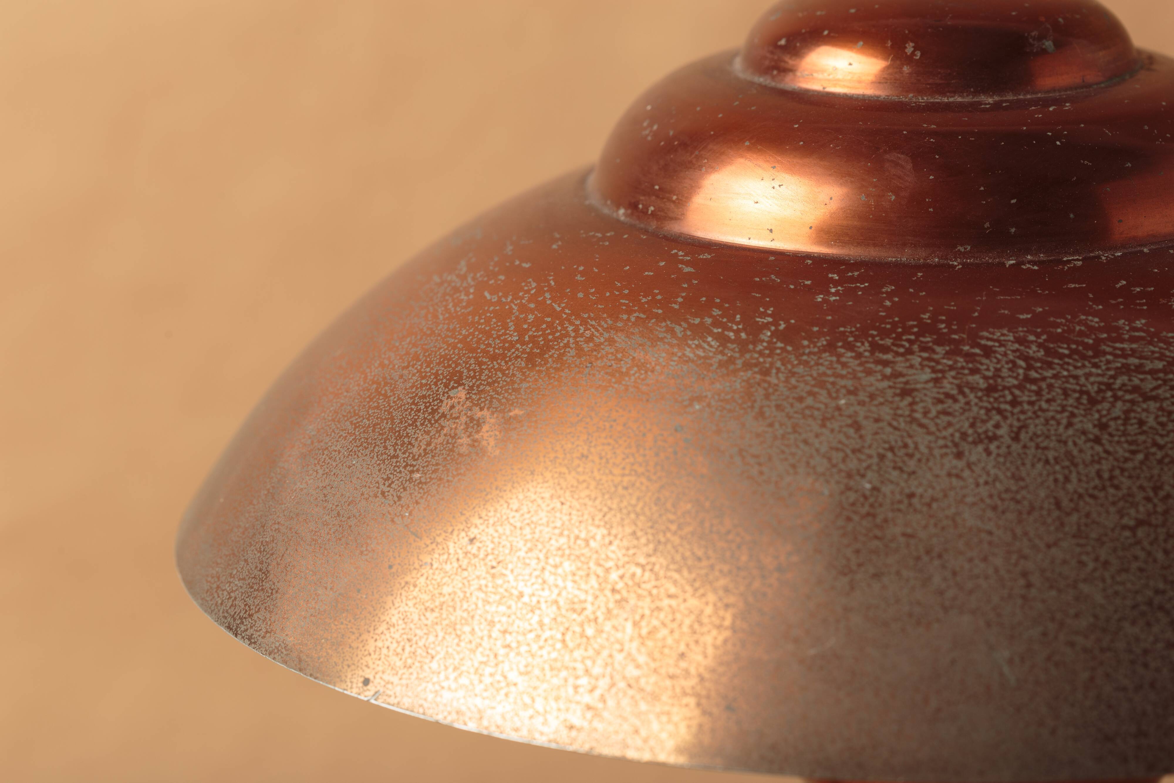 Desk lamp mushroom copper metal art deco 1930 1940