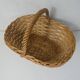 Vintage rattan mushroom basket