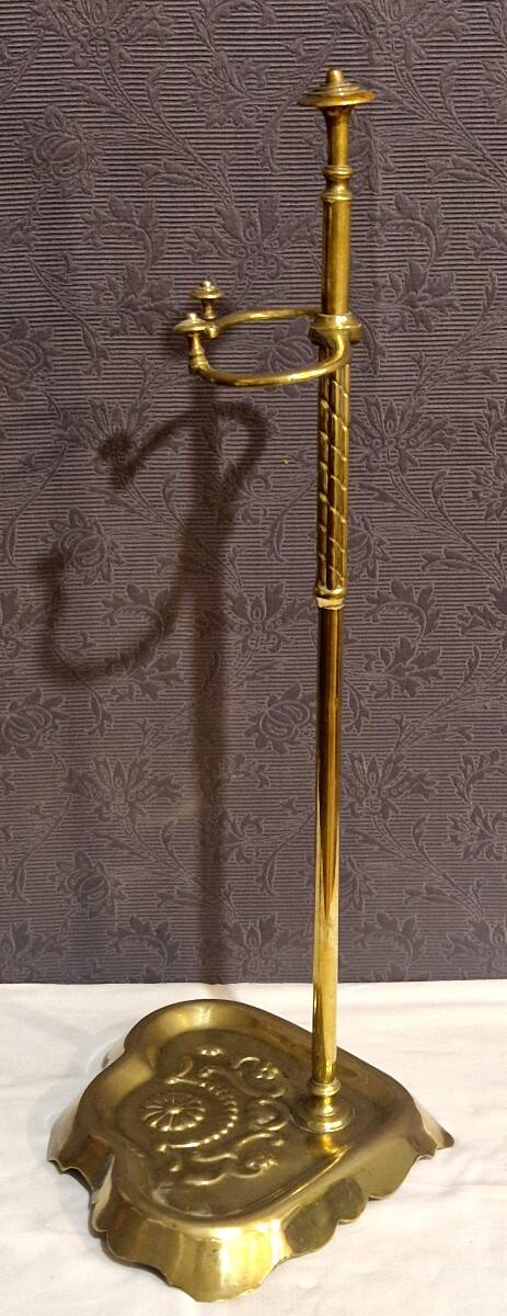 Fireplace tool set or umbrella stand in brass "Grandry fils"