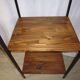 Extended workshop column on metal and wood stand