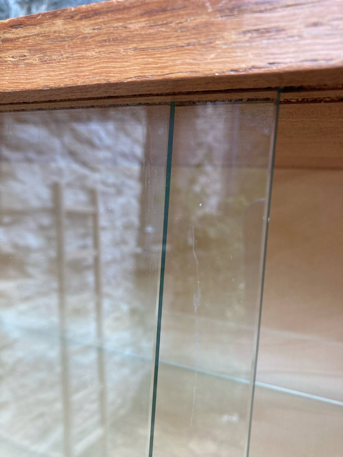 Vintage glass shelf