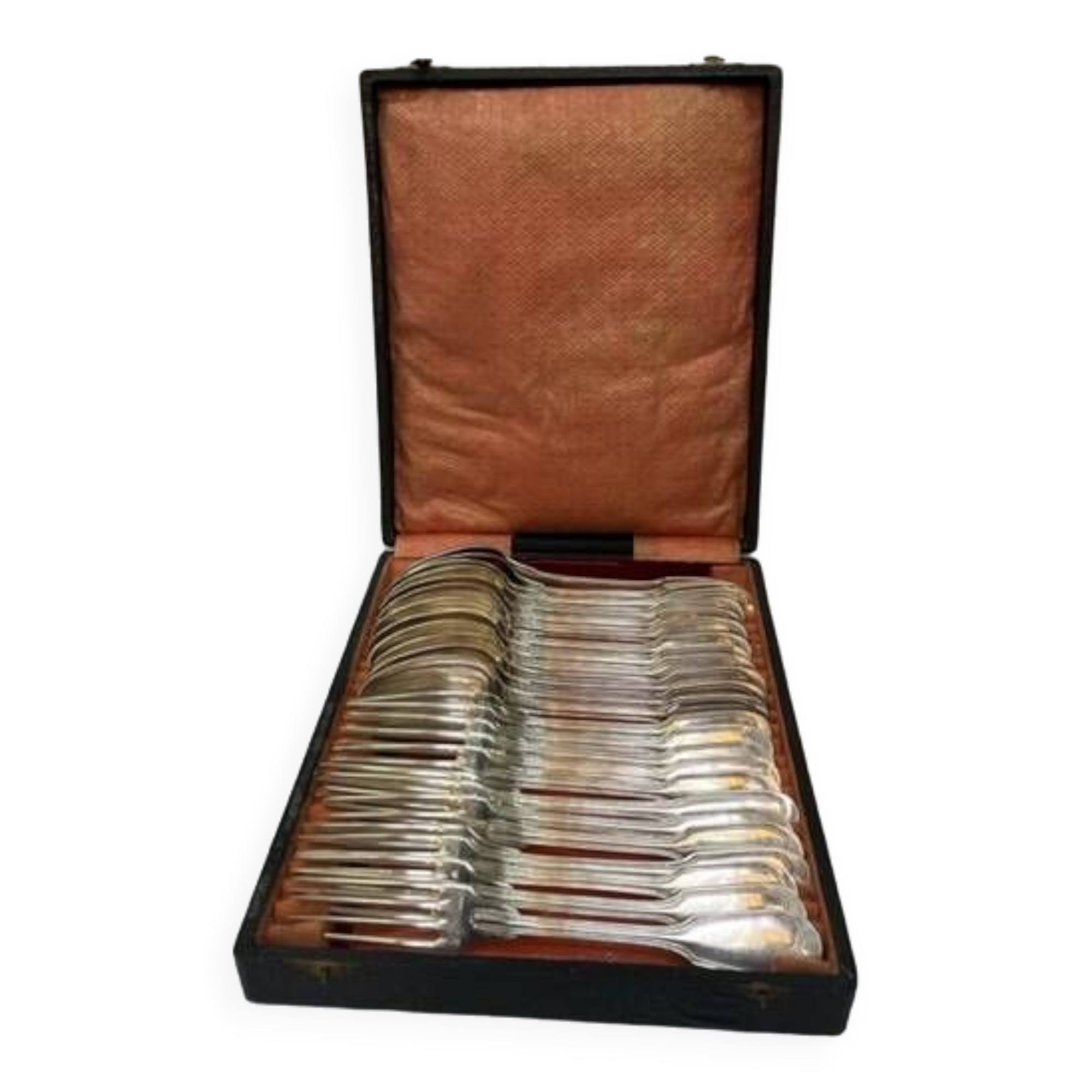 24 silver-plated cutlery forks and spoons
