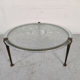 Brutalist vintage coffee table, 80s