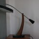 Fase black desk lamp from the 50s with reflector