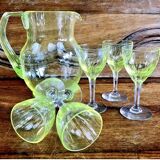 Service of 5 aperitif wine glasses in uraline