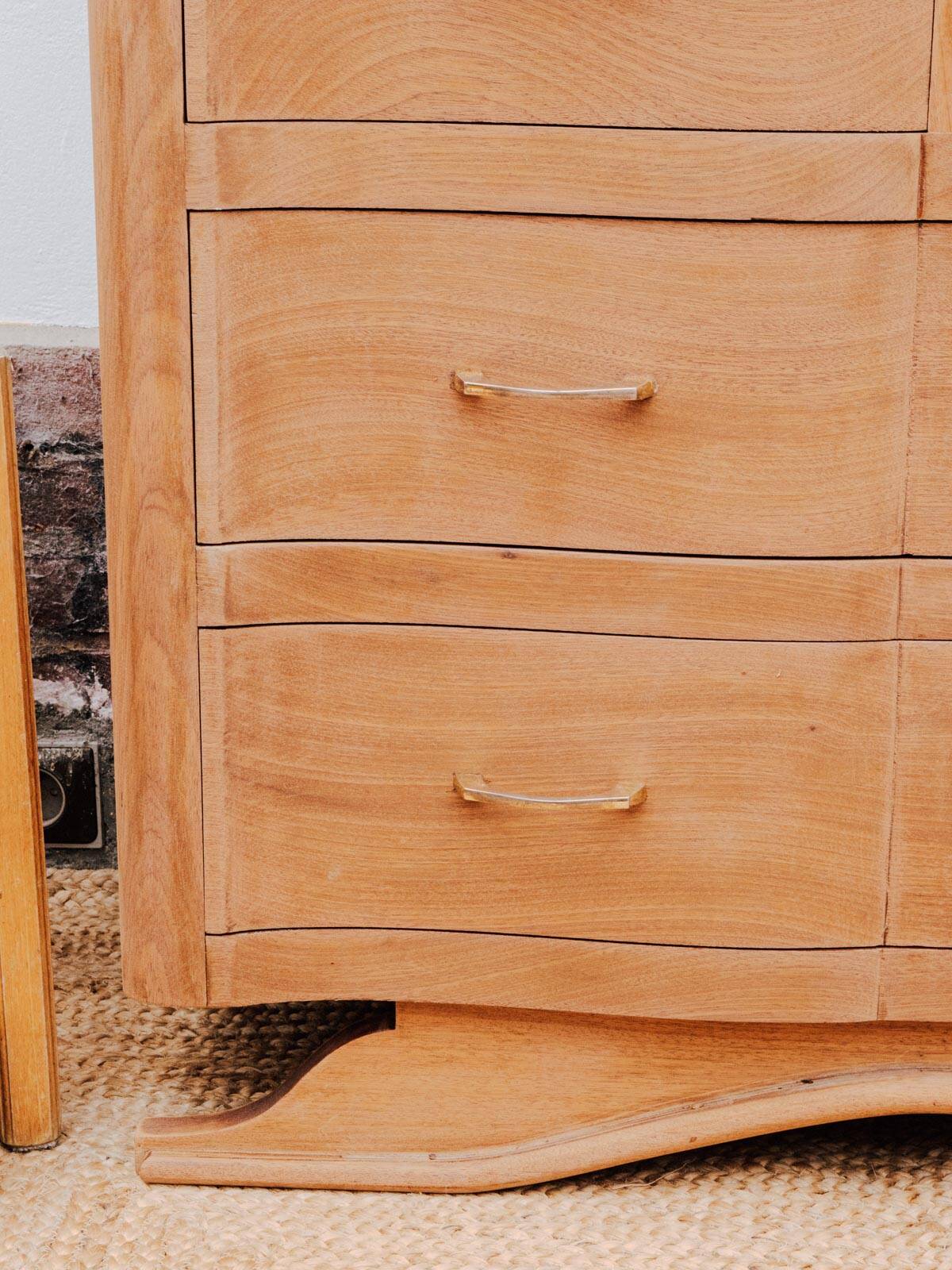 1950s chest of drawers with mustache feet